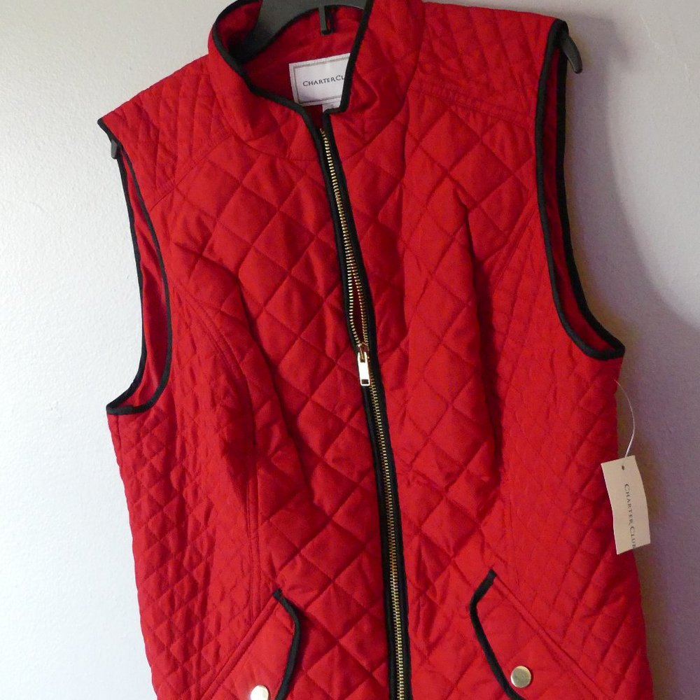 Charter Club Quilted Vest New